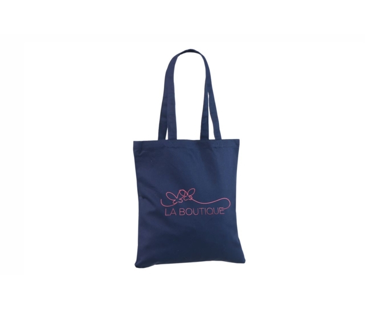 Sinist värvi vastupidavast riidest kott logo pealetrükiga