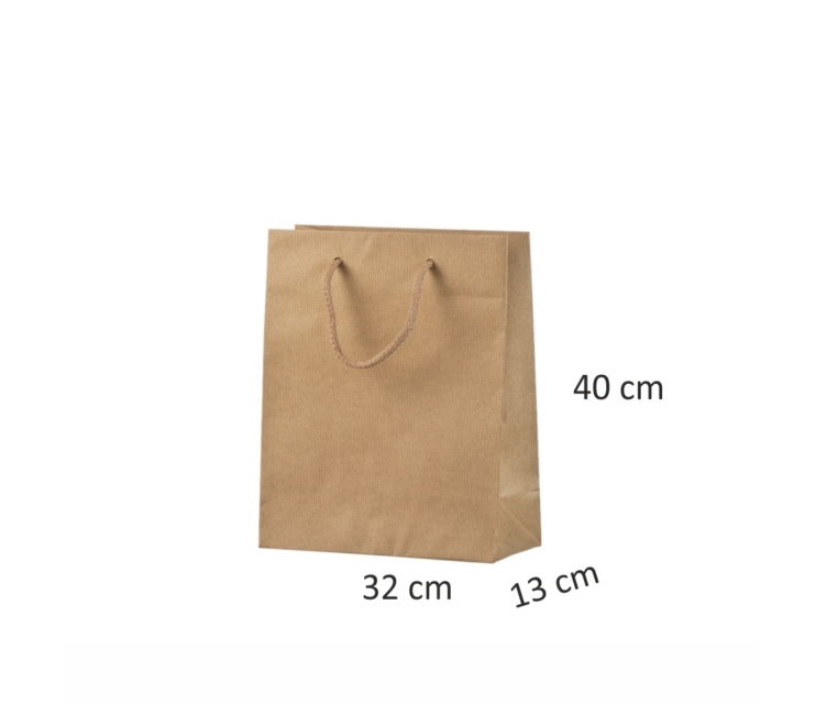 Pruunid käsitöö kraftpaberist kotid 32x13x40