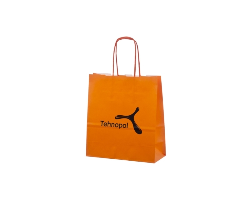 Oranžid paberkotid personaalse logoga