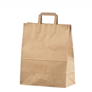 Pruun take away paberkott mõõtudega 35x17x40 cm