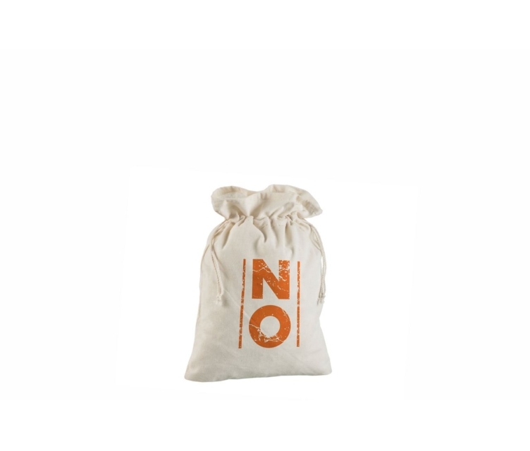 25×35 cm nööriga kinni seotav riidest kott logoga