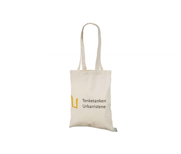 Loodusvalged orgaanilisest puuvillasest riidest kotid logodega