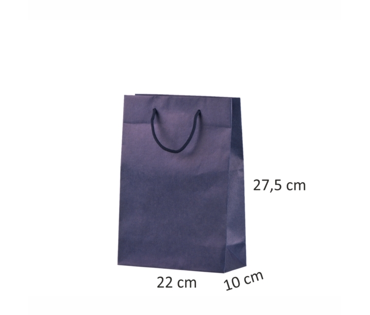 Sinist värvi käsitööna valmistatud kraftpaberist kotid 22x10x27,5