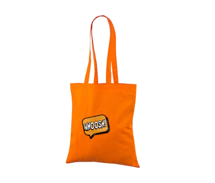 Oranži värvi riidest kotid personaalse logo trükiga